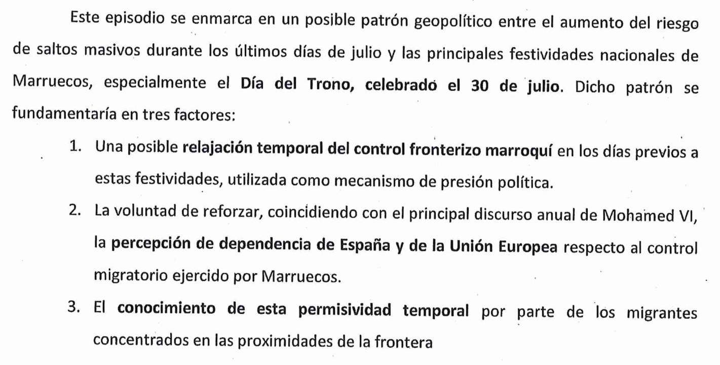 Patrón geopolítico y tres factores vinculados a la Fiesta del Trono.