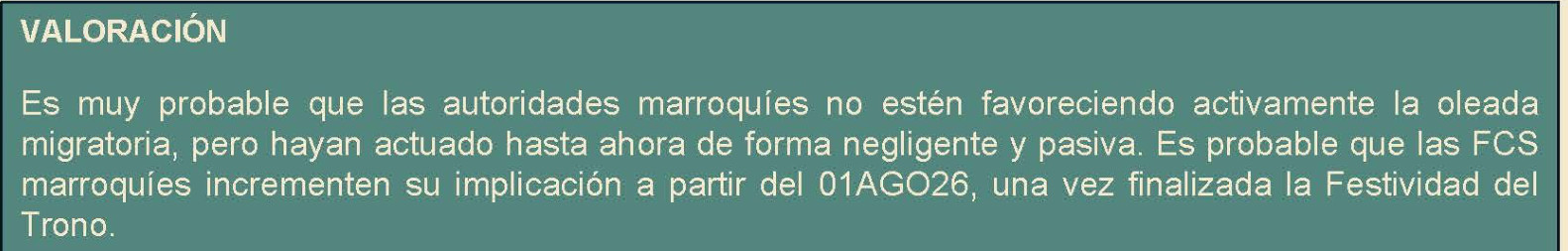 Valoración sobre la actuación negligente y pasiva de las autoridades marroquíes.